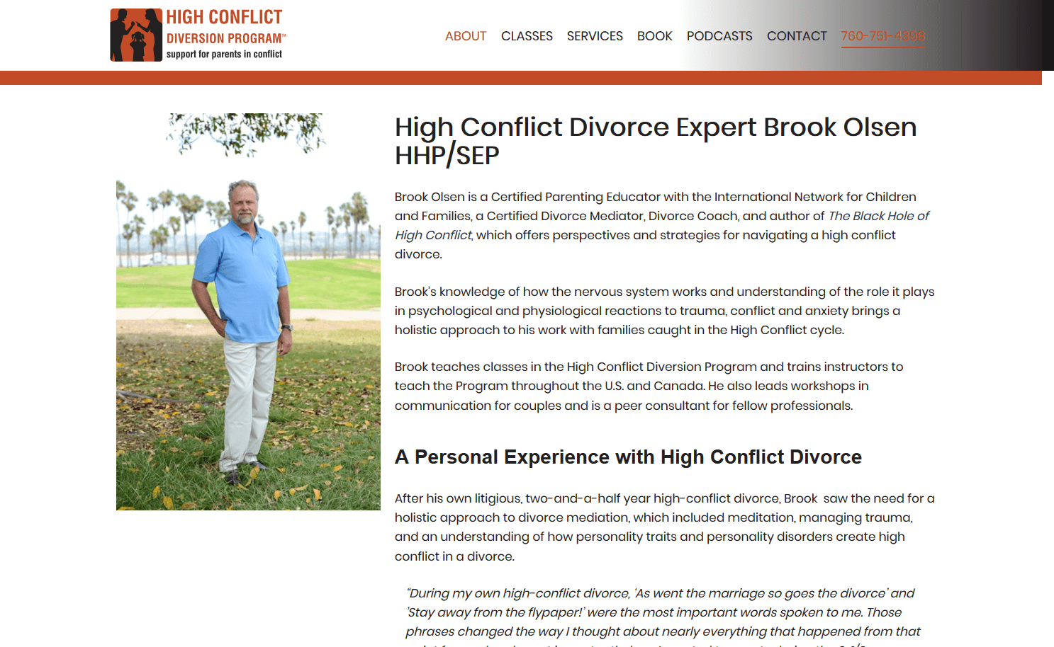 High Conflict Diversion Program About Brook