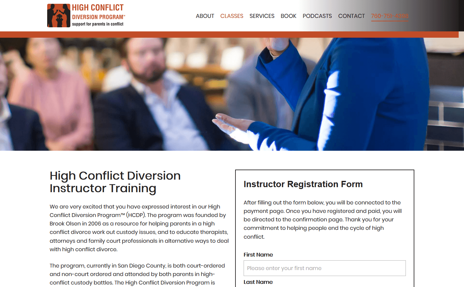 High Conflict Diversion Program Instructor Training